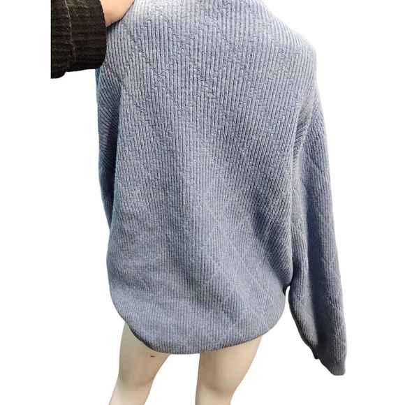 Gran Sasso for Mark Shale Vintage 80's Wool Blend Blue Sweater size 50 - Picture 5 of 9